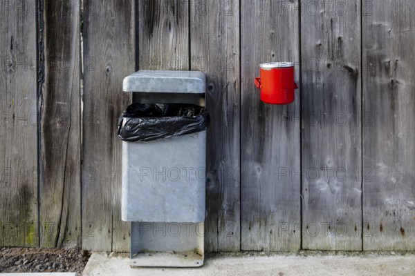 Public litter bin and ashtray, Schangnau, Switzerland