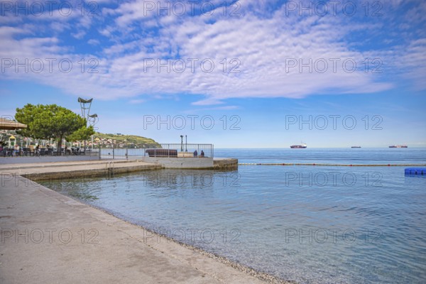 Ukmarjev Square and marina in the town of Koper, Slovenia