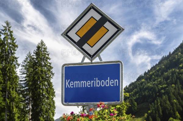 Place name sign Kemmeriboden, Schangnau, Switzerland