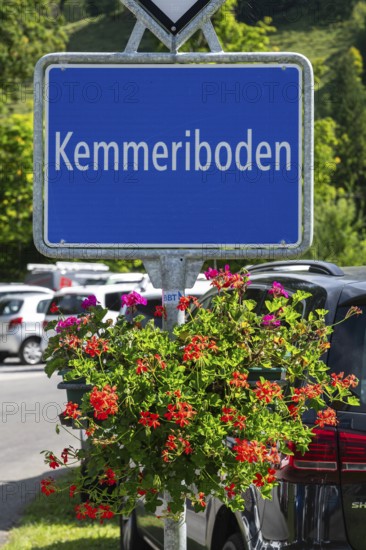 Place name sign Kemmeriboden, Schangnau, Switzerland