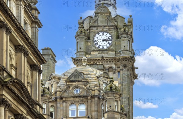 England. Edinburgh, the capital of Scotland. Historic city center Old Town