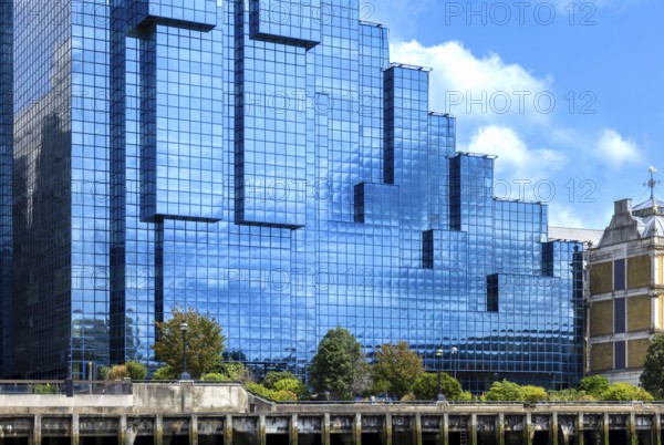 London city financial business center panorama skyline view from the River Thames