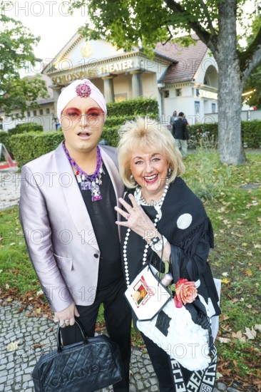 Julian F.M.Stöckel and Stefanie Simon at the premiere of the play 'Der eingebildet Kranke' and Dieter Hallervorden's 90th birthday at the palace gardens Theatre. Berlin, 05.09.2025