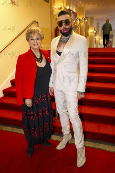Dagmar Frederic and Harald Glööckler at the premiere of the play 'Der eingebildet Kranke' and Dieter Hallervorden's 90th birthday at the palace gardens Theatre. Berlin, 05.09.2025