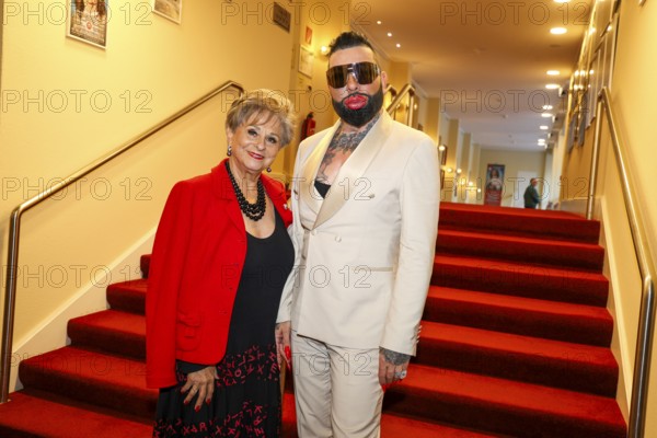 Dagmar Frederic and Harald Glööckler at the premiere of the play 'Der eingebildet Kranke' and Dieter Hallervorden's 90th birthday at the palace gardens Theatre. Berlin, 05.09.2025