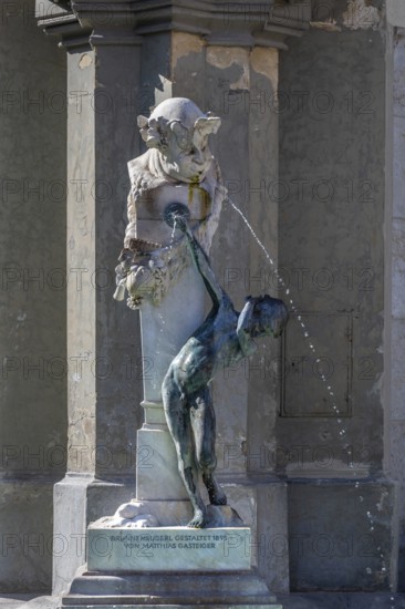 The Brunnenbuberl, designed in 1895, by the sculptor Matthias Gasteiger, 1871 to 1934, Neuhauser Str, Munich, Bavaria, Germany