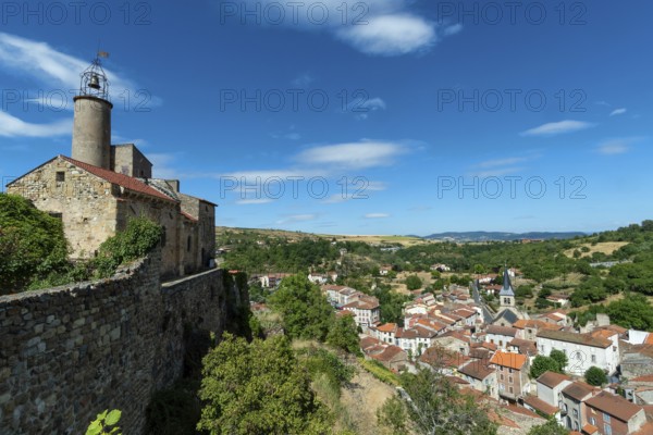Castle of Marchidial. Champeix village. Puy de Dome. Auvergne Rhone Alpes. France