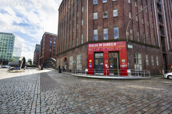 Dialogue in the dark, immersive experience exhibition, workshop on the everyday life of people with blindness, handicap, Speicherstadt, Hamburg, Germany