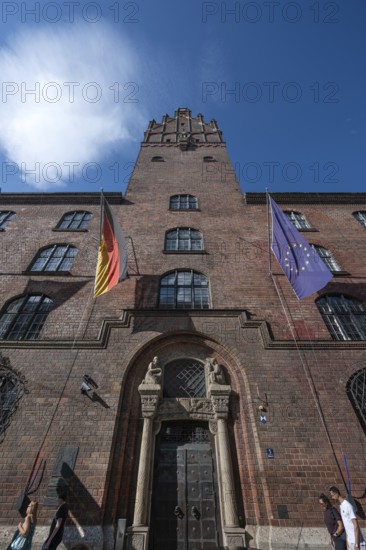 Bavarian Constitutional Court, built in the Bavarian Brick Gothic style, 1903 to 1905, Prielmayerstraße 5, Munich, Bavaria, Germany