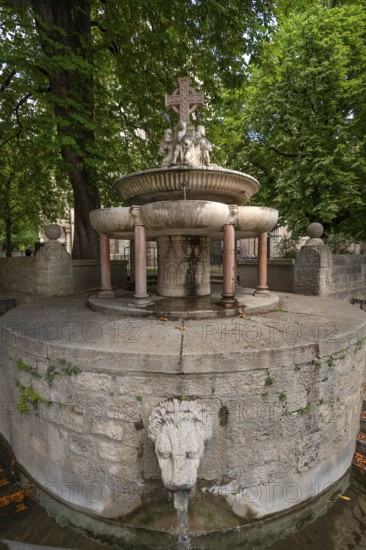 St. Anna's Fountain, St. Anna Platz, Munich, Bavaria, Germany