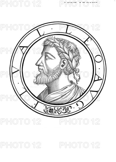 Leo I, also Leon I, the Butcher, full name Flavius Valerius Leo, (born around 401, died 18 January 474 in Constantinople), was emperor of the late antique Eastern Roman Empire from 7 February 457 until his death in 474, authentic, digitally restored reproduction from a 19th century original, record date not stated