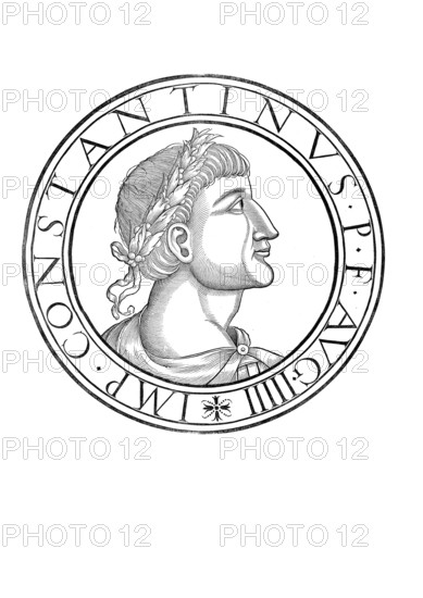 Constantine V, (born 718, died 14 September 775) was Byzantine emperor from 741 until his death, authentic, digitally restored reproduction from a 19th century original, record date not stated