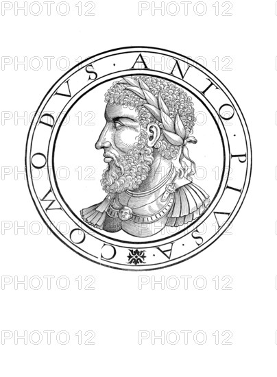 Commodus (born 31 August 161 in Lanuvium, died December 192 in Rome), Lucius Aurelius Commodus was Roman Emperor from 180 to 192, authentic, digitally restored reproduction from a 19th century original, record date not stated