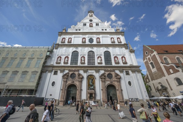 Main façade of St Michael's Church, Neuhauser Str., Munich, Bavaria, Germany