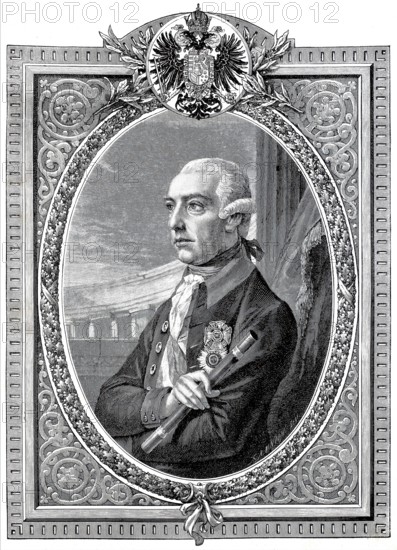 Joseph II, (born 13 March 1741 in Schönbrunn Palace, died 20 February 1790 in Vienna), from 1765 to 1790 as the first member of the House of Habsburg-Lorraine Emperor of the Holy Roman Empire, Historical, authentic, digitally restored reproduction from a 19th century original, Record date not stated