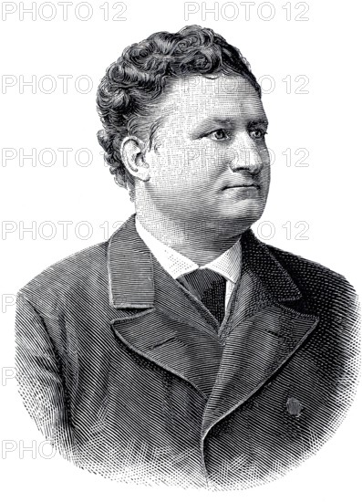 Bernhard Baumeister, real name Bernhard Baumüller, (born 28 September 1827, died 25 October 1917), German-Austrian actor, Historical, authentic, digitally restored reproduction from a 19th century original, Record date not stated