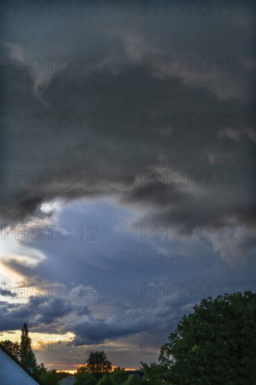 Clouds in the evening sky, Bavaria, Germany