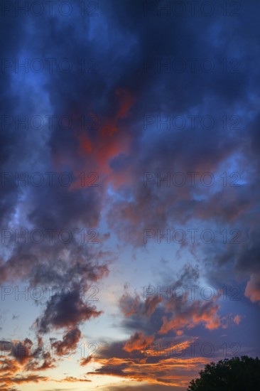 Cloudy sky in the evening, Bavaria, Germany