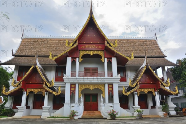 Traditional thai temple showcasing intricate details, vibrant colors, and unique architectural elements, capturing the essence of thai culture and design