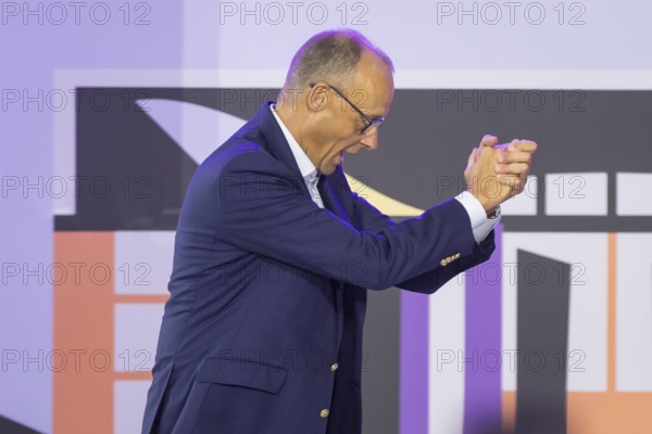 Friedrich Merz (CDU, Chancellor of the Federal Republic of Germany) during a stage talk at the Open Day at the Federal Chancellery in Berlin on 24 August 2025. On 23 and 24 August, the Federal Chancellery, the federal ministries and the Federal Press Office will open their doors to all citizens