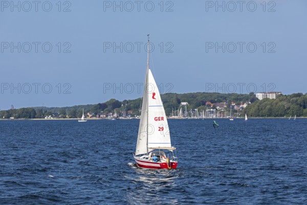 Sailing boat, Kiel Fjord, Kiel, Schleswig-Holstein, Germany