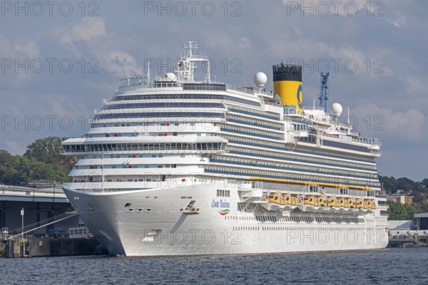 Cruise ship Costa Diadema, harbour, terminal Kiel, Schleswig-Holstein, Germany