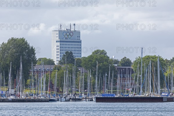Mercator Tower, also known as the Olympic Tower, Wik sports harbour, Kiel, Schleswig-Holstein, Germany