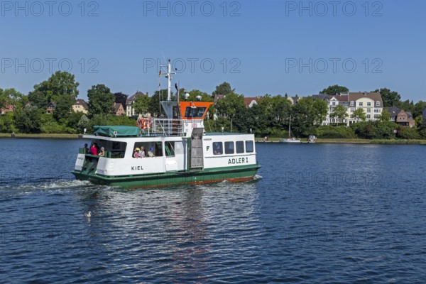 Passenger ferry Adler 1, Kiel Canal, Kiel, Schleswig-Holstein, Germany