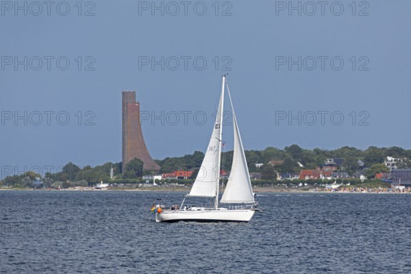 Sailboat, Naval Memorial, Laboe, Kiel Fjord, Schleswig-Holstein, Germany