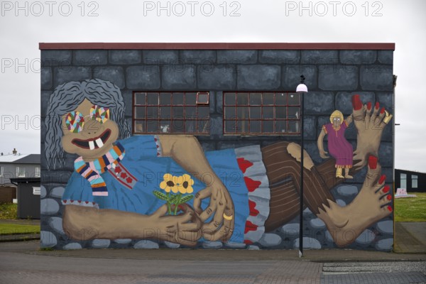 Street art in Keflavik, Reykjanesbær, Iceland