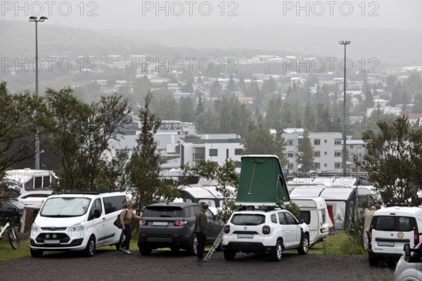 Campsite in Husavik, Iceland