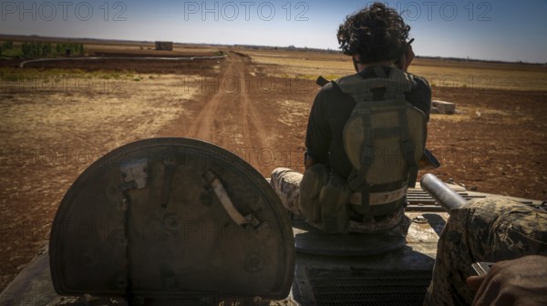 Vehicles and heavy weapons used by Syrian opposition fighters in combat against ISIS. Aleppo, Syria October 16, 2016, Aleppo, Syria