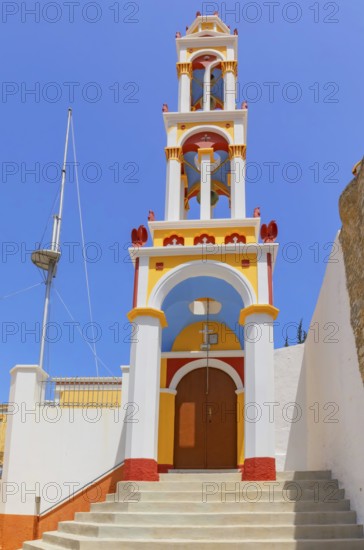 Orthodox church, Chorio, Symi Island, Dodecanese Islands, Greece