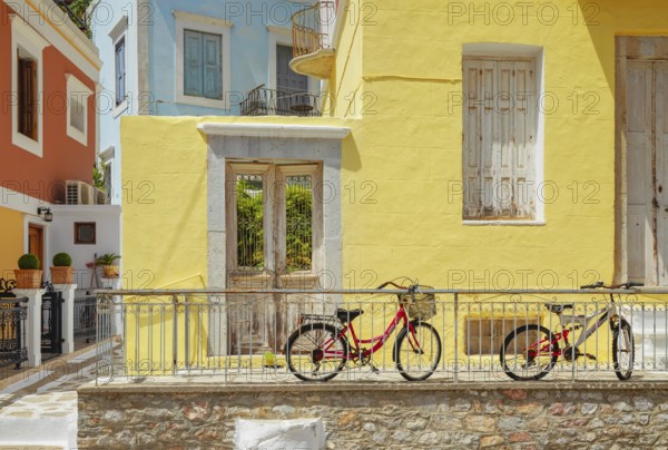 Old town, Gialos, Symi Island, Dodecanese Islands, Greece