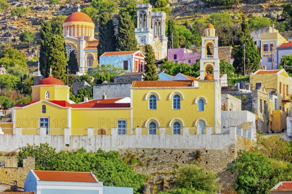 Orthodox church, Chorio, Symi Island, Dodecanese Islands, Greece