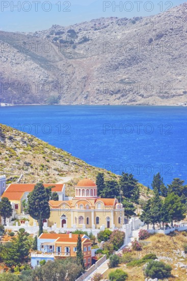 Church of Evangelismos (also known as Annunciation Church), Gialos, Symi Island, Dodecanese Islands, Greece