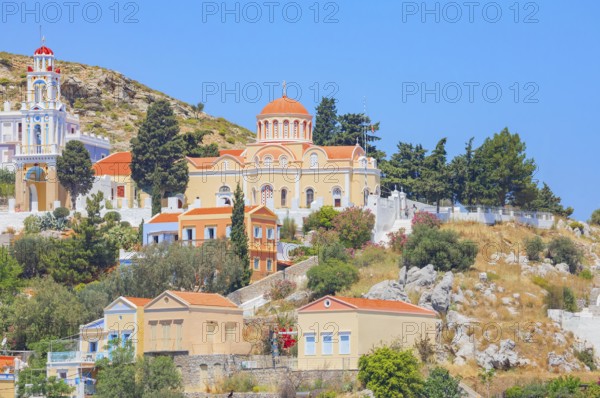 Church of Evangelismos (also known as Annunciation Church), Gialos, Symi Island, Dodecanese Islands, Greece