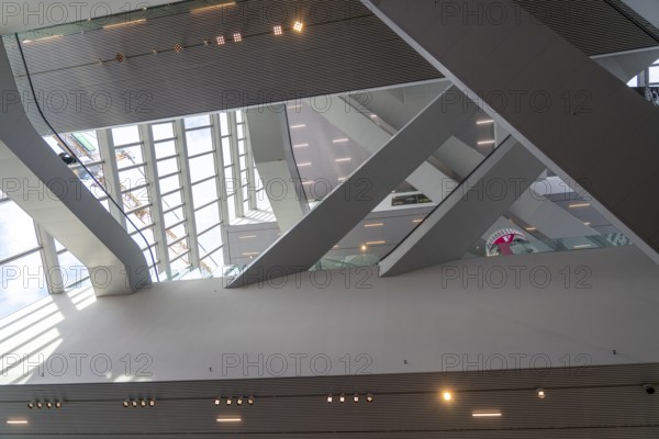 The Forum Groningen, public cultural and educational centre on the Nieuwe Markt, in the old town, with cinema, library, media labs, catering, roof terrace, study and reading areas, viewing points, 10 floors, connected by many escalators, Netherlands