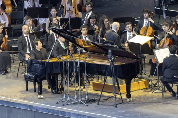 Lang Lang, Pianist, West-Eastern Divan Orchestra - Daniel Barenboim and Lang Lang, Classical, open air on 10 August 2025, Waldbühne, Berlin, Germany < english> West-Eastern Divan Orchestra - Daniel Barenboim & Lang Lang, Classical, open air on August 10, 2025, Waldbühne, Berlin, Germany