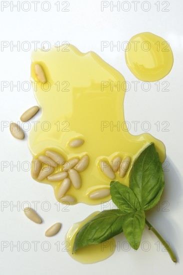 Ingredients for basil pesto, pesto alla genovese