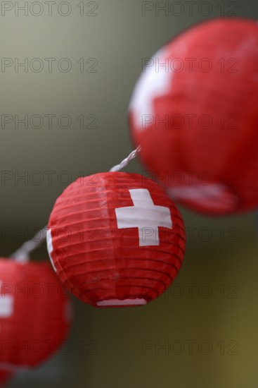 Lantern necklace with Swiss cross, for the bank holidays on 1 August, Switzerland