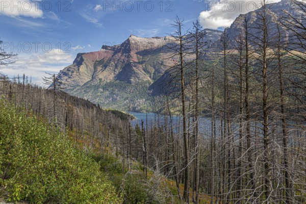 180828_193 Rugged mountains at Glacier National Park in Montana, USA