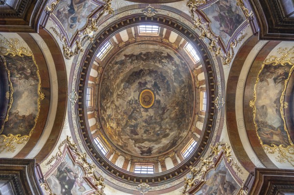 Dome of the Crucifixion Church in Prague, Czech Republic