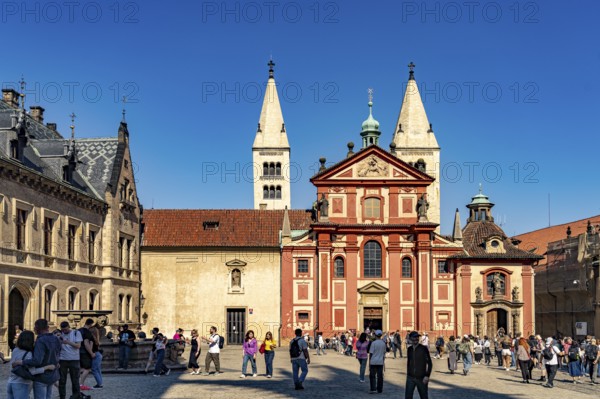 The Basilica of St. George in Prague Castle in Prague, Czech Republic