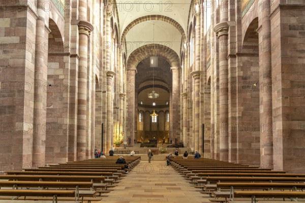 Interior of Speyer Cathedral in Speyer, Rhineland-Palatinate, Germany
