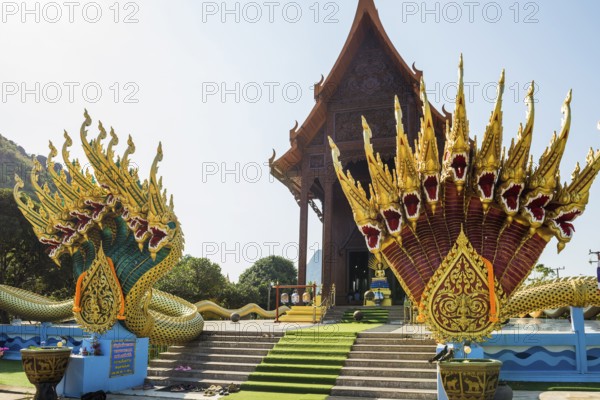 Temple, Wat Ao Noi, Prachuap Khiri Khan, Prachuap Khiri Khan Province, Central Thailand, Thailand