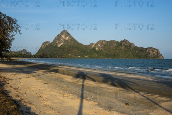 Lonely beach, Ao Manao Beach, Prachuap Khiri Khan, Prachuap Khiri Khan Province, Central Thailand, Thailand