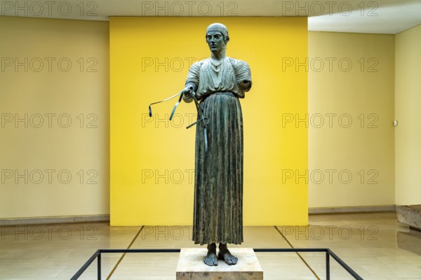 The famous statue of the charioteer of Delphi in the Archaeological Museum, UNESCO World Heritage Site in Delphi, Greece