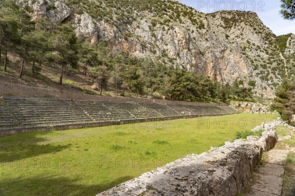 The Stadium, Archaeological Site of Delphi, UNESCO World Heritage Site in Delphi, Greece