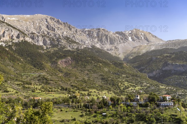 Mountains and landscape near Arachova, Greece